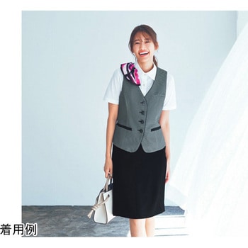 ENJOY 半袖ブラウス TRICOT KNIT KERSEY ブルー ESB691シリーズ カーシーカシマ