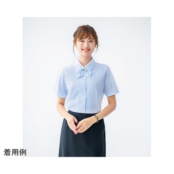 ENJOY 半袖シャツブラウス TRICOT KNIT KERSEY ブルー ESB693シリーズ カーシーカシマ