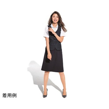 ENJOY Aラインスカート Non-Stress Series ネイビー ESS620シリーズ カーシーカシマ