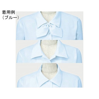 ENJOY 長袖リボンブラウス Softkarseystretch ブルー EWB386シリーズ カーシーカシマ
