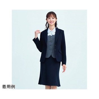 ENJOY 長袖リボンブラウス Softkarseystretch ブルー EWB386シリーズ カーシーカシマ