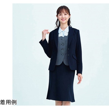 ENJOY 長袖リボンブラウス Softkarseystretch ブルー EWB386シリーズ カーシーカシマ
