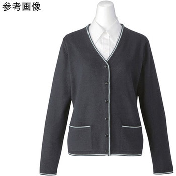 ENJOY カーディガン チャコール×サックス EWG215シリーズ カーシーカシマ