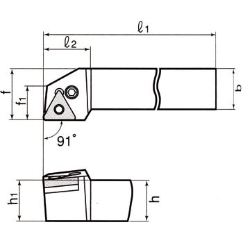 タンガロイ ＴＡＣホルダー角 1本 (PWLNR2525M0604)：福祉用具の