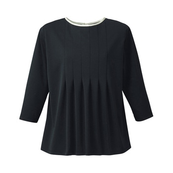 ENJOYNoir 七分袖プルオーバー 前後2WAY ブラック NWT039シリーズ カーシーカシマ