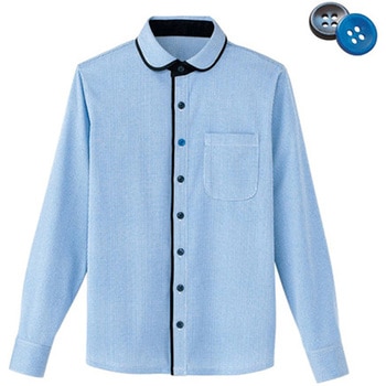 HEARTGREEN 長袖ニットシャツ KNITTI SHIRT WAFFLE 青空 HM2658シリーズ カーシーカシマ