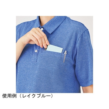 HEARTGREEN 台襟つきポロシャツ レイクブルー HSP017シリーズ カーシーカシマ