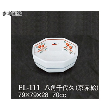 八角千代久 京赤絵 ELー111シリーズ スリーライン