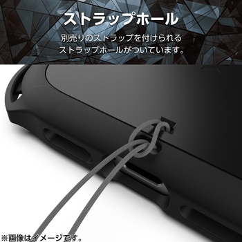 iPhone16 Pro ケース ハイブリッド 衝撃吸収 カメラレンズ保護設計 ストラップホール付 ZEROSHOCK エレコム
