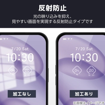 iPhone16 Pro ガラスフィルム アンチグレア 光反射軽減 美しい映像美 手触りさらさら 表面硬度9H 指紋防止 エレコム