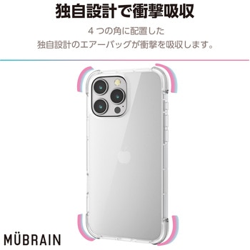 iPhone16 Pro Max ケース ハイブリッド 衝撃吸収 軽量 カメラ周り保護 MUBRAIN エレコム