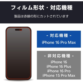 iPhone16 Pro Max フィルム アンチグレア 抗菌 指すべりさらさら ハードコート 指紋防止 反射防止 マット エレコム