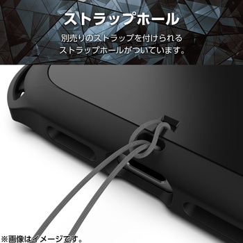 iPhone16 ケース ハイブリッド 衝撃吸収 カメラレンズ保護設計 ストラップホール付 フィルム付 ZEROSHOCK エレコム