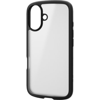 iPhone 16 ケース ハイブリッド 衝撃吸収 軽量 カメラレンズ保護設計 背面マットクリア TOUGH SLIM LITE エレコム