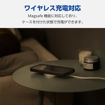 iPhone16 ケース ハイブリッド 衝撃吸収 カメラレンズ保護設計 磁力吸着ワイヤレス充電対応 スタンド機能付 エレコム