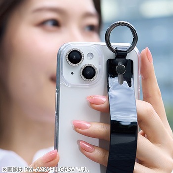 iPhone16 Pro/16 Pro Max カメラフィルム ガラス ラインストーン 高透明 表面硬度10H 指紋防止 エレコム