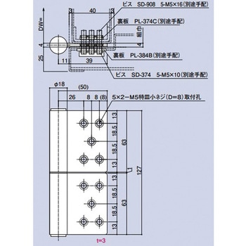 面付127丁番 キンマツ