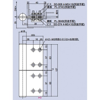 面付127丁番 キンマツ