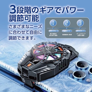 スマホ冷却ファン ハイパワーSRF-P ペルチェ素子 3段階パワー 急速冷却仕様 サンユー印刷
