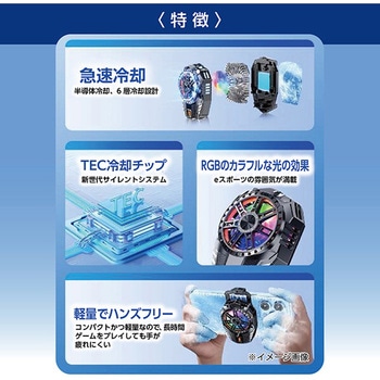 スマホ冷却ファン ハイパワーSRF-P ペルチェ素子 3段階パワー 急速冷却仕様 サンユー印刷