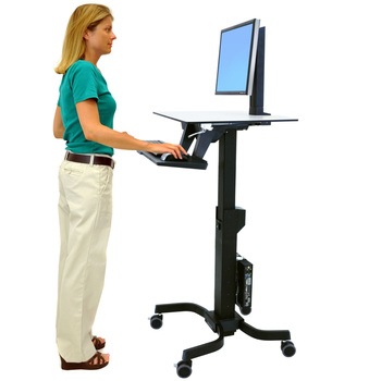 エルゴトロン WorkFit-C シングルディスプレイ LD 昇降式ワークステーション ブラック 24インチ(11.3kg)まで VESA規格対応 ERGOTRON(エルゴトロン)
