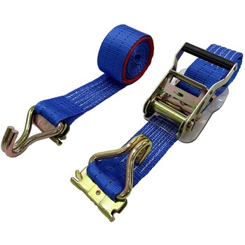 GCラッシングベルト 青 レール/Jフック 使用荷重1,000kg 幅50mm×長さ0.5+3m/5m/7m グリーンクロス