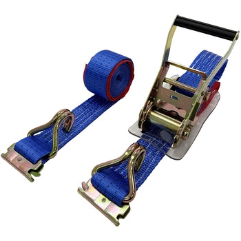 GCラッシングベルト 青 レール/Jフック 使用荷重1,000kg/1,500kg 幅50mm×長さ1+3m/5m/7m グリーンクロス