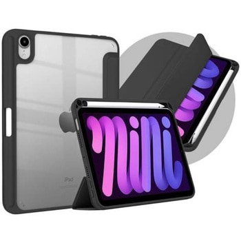 iPad mini6・iPad mini(A17 Pro)用 手帳型クリアケース ブルー