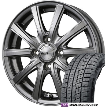 【軽自動車用】 スタッドレスタイヤ NEXEN(ネクセン) WINGUARD ice 2 165/65R14 + 14インチ アルミホイール4本set NEXEN