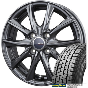 【軽トラ・バン】 スタッドレスタイヤ GOODYEAR(グッドイヤー) ICE NAVI CARGO 145/80R12 80/78N LT + 12インチ アルミホイール4本set Goodyear