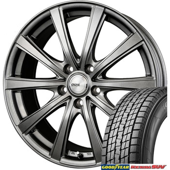 【SUV車等】 スタッドレスタイヤ GOODYEAR(グッドイヤー) ICE NAVI SUV 225/65R17 + 17インチ アルミホイール4本set Goodyear