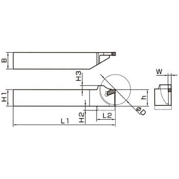 京セラ 突切り用ホルダ ( KTKBR32-9S ) ( K7V06 ) 【メーカー取寄