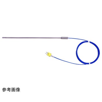 耐熱シースK熱電対Φ4.8× ミニオメガコネクタ 1260℃ アズワン