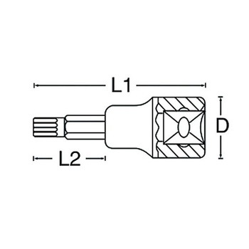 3/8"DR ビットソケット EA617DMシリーズ エスコ