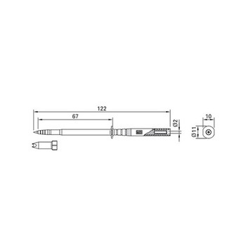 122mm ピン式テストプローブ EA707NCシリーズ エスコ