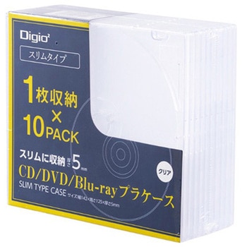 CD/DVD用 スリムケース EA759GSシリーズ エスコ