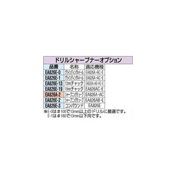 研磨ホイール EA826A，AC，E用 EA826Eシリーズ エスコ