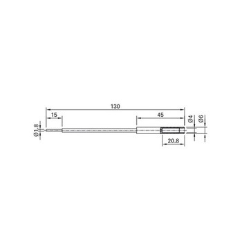Φ1.8mmx130mm フレキシブルアダプター EA940DPシリーズ エスコ