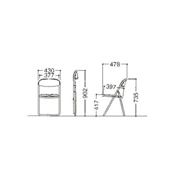 折畳み椅子 EA956XEシリーズ エスコ