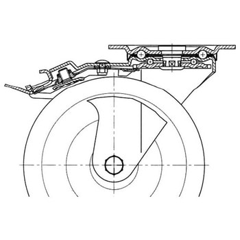 125mm キャスター 自在・後ブレーキ付・ステンレス製 EA986LE-125シリーズ - エスコ