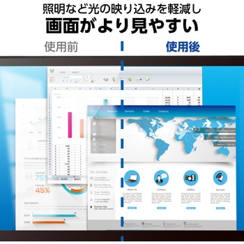 DELL Latitude 液晶保護フィルム のぞき見防止 反射防止 ブルーライトカット - エレコム