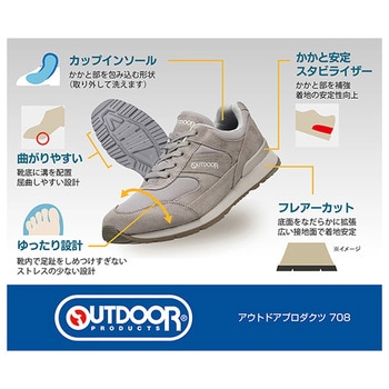 アウトドアプロダクツシューズ 708 ベージュ アサヒシューズ