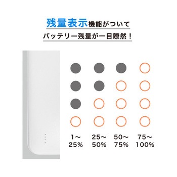 モバイルバッテリー 10，000mAh PD対応 1ケース 6個入 L-10Mシリーズ Lazos