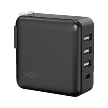 AC充電器 4口 32W USB-A×3 C×1 PD対応 1ケース 5個入 L-AC4シリーズ Lazos