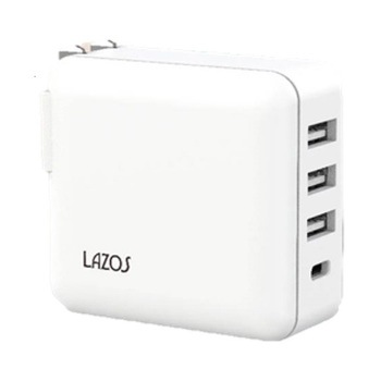 AC充電器 4口 32W USB-A×3 C×1 PD対応 1ケース 5個入 L-AC4シリーズ Lazos