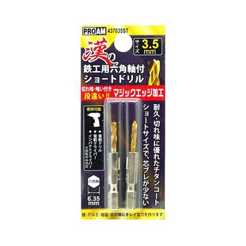 漢の鉄工ショートドリル アズワン