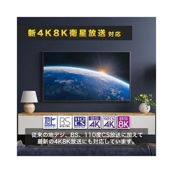 アンテナケーブル S-2.5C-FB L字差込式-ネジ式コネクタ ホーリック