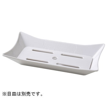 タコ長角盛鉢 小 白グロス 福井クラフト