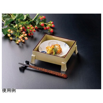 足付5寸 角珍味箱 福井クラフト