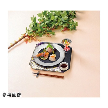 耐熱25cm 丸渕刷毛目盛皿 福井クラフト